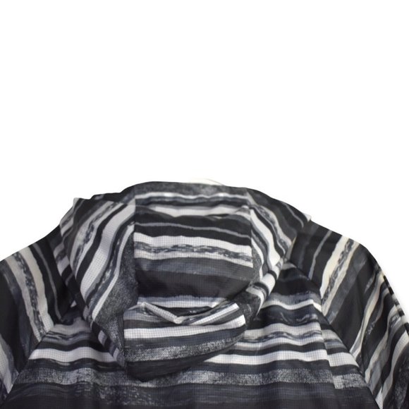 Lululemon Assemblage Jacket M Womens Stripe Rain Snap Button Lab Hoodie Pockets - Picture 9 of 11